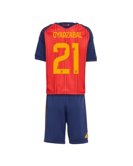 Billige Fotballdrakt Spania Mikel Oyarzabal #21 Replika Hjemmedraktsett Barn VM 2026 Kortermet (med bukser)